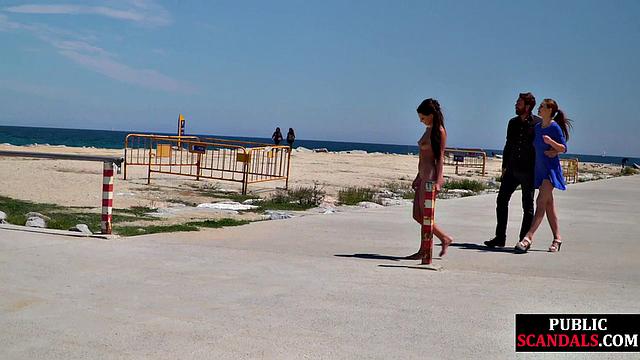 Stunning MILF at Naked Beach Walk