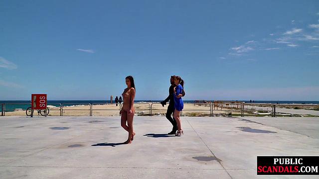 Stunning MILF at Naked Beach Walk