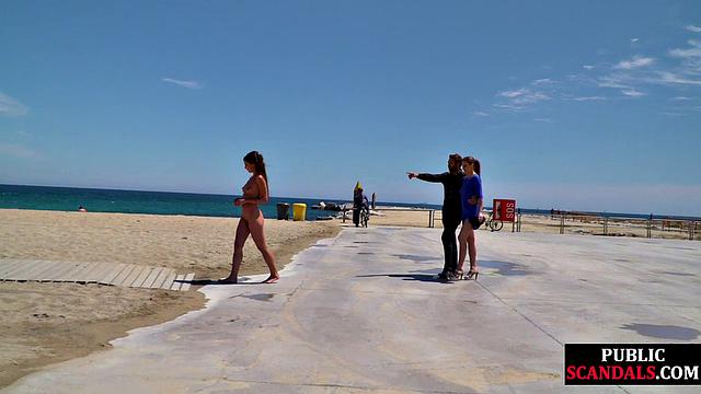 Stunning MILF at Naked Beach Walk