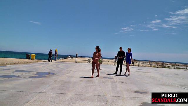 Stunning MILF at Naked Beach Walk