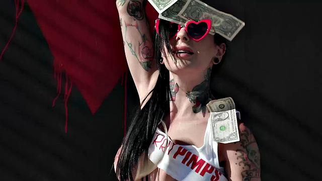 Tattooed Big Tits Alt Milf Joanna Angel Strips And Masturbates With Toy