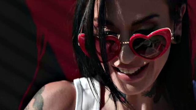 Tattooed Big Tits Alt Milf Joanna Angel Strips And Masturbates With Toy