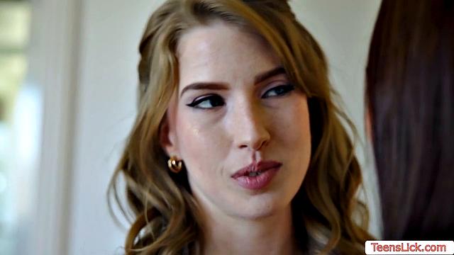 Licking wet pussy and ass on the bed