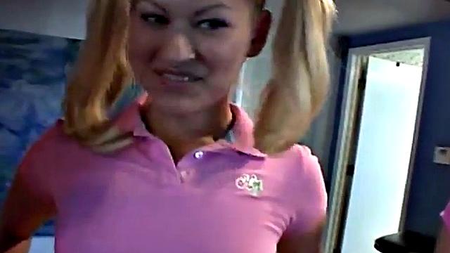 Sexy blonde twins go down on pussy