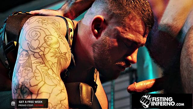 Muscly Sub Railed By Hairy Dom - Drew Valentino, Tryp Bates - FistingInferno