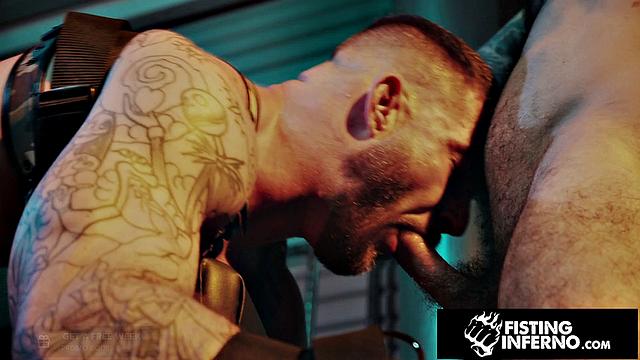 Muscly Sub Railed By Hairy Dom - Drew Valentino, Tryp Bates - FistingInferno