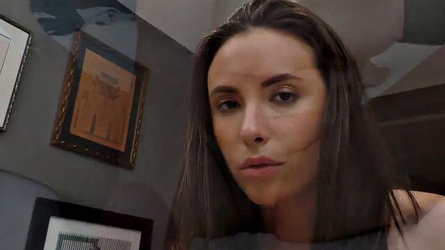 A amateur brunette get her bald pussy pounded in hardcore POV action