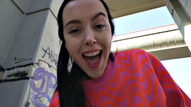 Public drilled outdoor by horny POV fucker