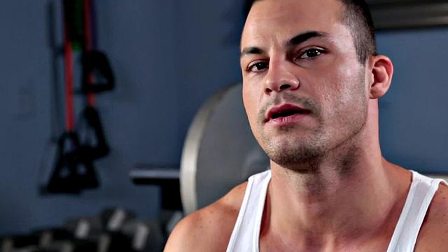 A muscular amateur stroke his cock in a public outdoor pool action