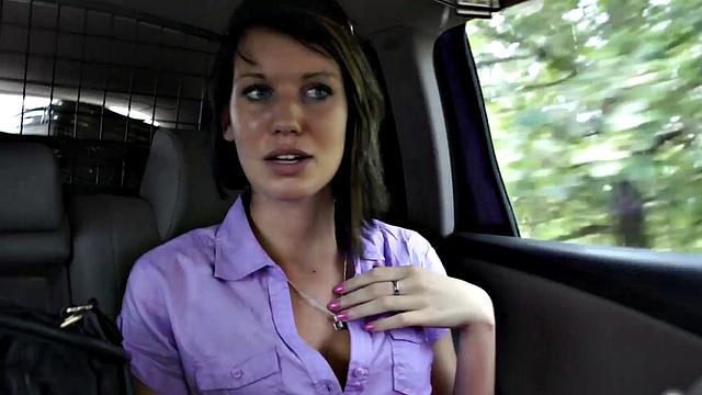 Angie Emerald in outdoor scene from My First Public