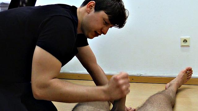 Cockriding Euro filled in anal hole with nice cock