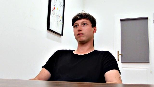 Cockriding Euro filled in anal hole with nice cock