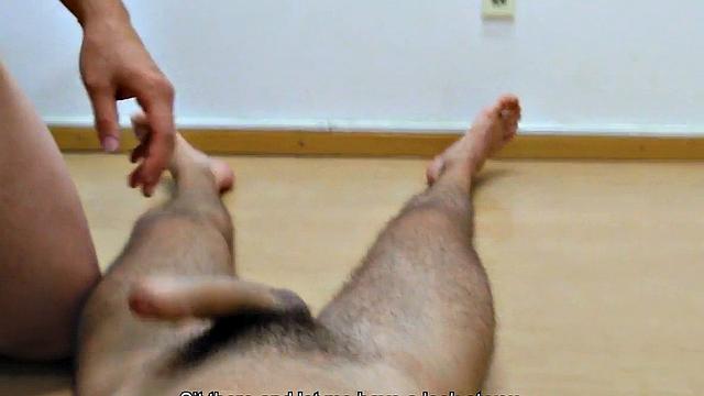 Cockriding Euro filled in anal hole with nice cock