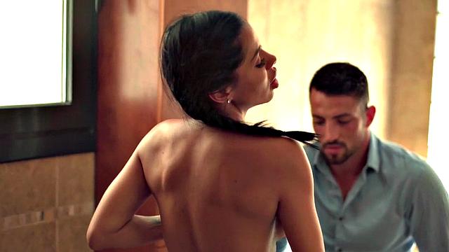 Sinful babe deepthroating and riding lovers cock