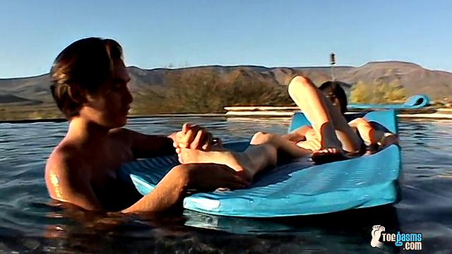 Asher Christiansen and Brenden Killen Worship Cock with Foot Stroking