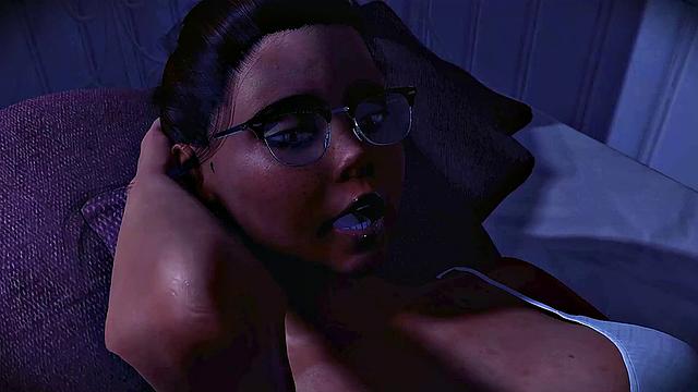 Futa3dX - Big Tittied Redhead Massages Futa's Cock With Her Foot