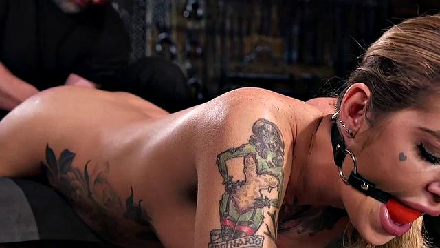 Trapped BDSM slut fucked in wet cunt by dominating partner