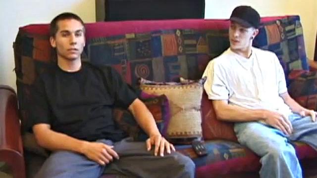 Kicking back with his bud Brock, while both rub growing bulges, straight boy Shane is still carrying on about giving another dude head, an experience he describes as kind of interesting.