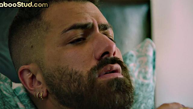 Weird Black stud sucks stepbro's cock and cums on his chest