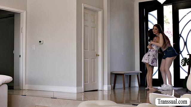 I visit my TS BFF and end up getting hard fucked