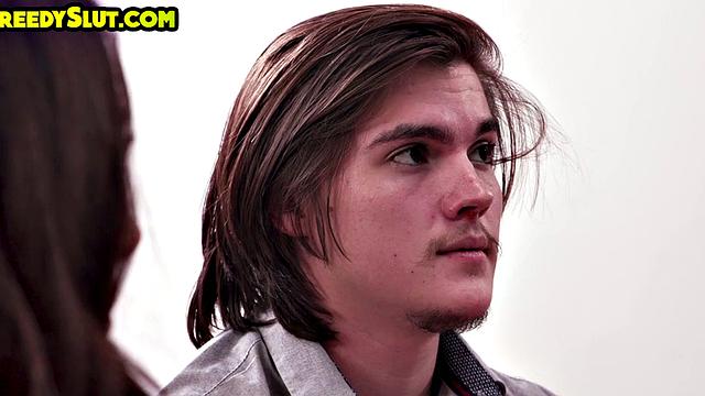 Cockhungry 21yo and teacher pussybanged in threesome