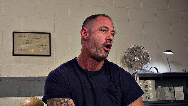 Femdom busty nurse teasing her chastity sub