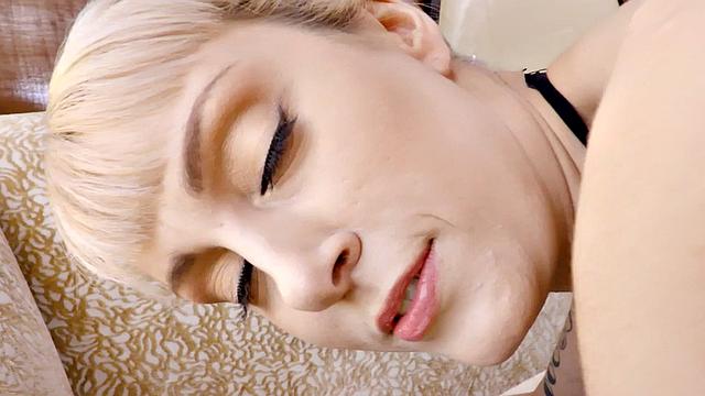 IR anal babe in lingerie gaping asshole and throating cock