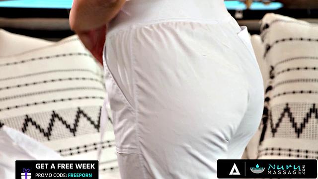 NURU MASSAGE - Hot Cock Massage By Busty Masseuse Jennifer White