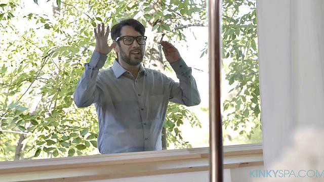 Violet Starr gets an unusual customer trying out the Kinky Spa for the first time.