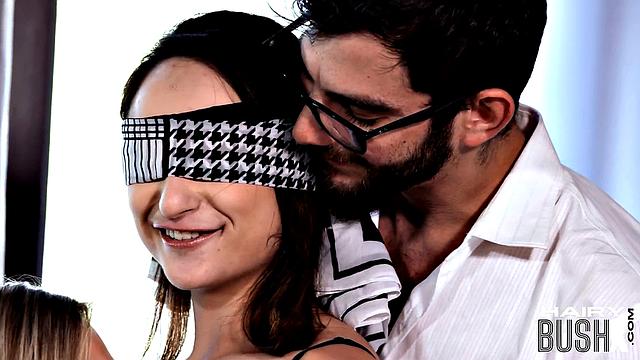 Stunning babes cockriding hard in 4some