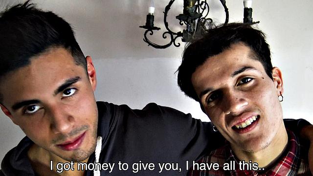 two latin studs go raw and share a wild threesome with the cameraman