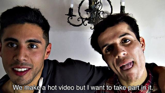 two latin studs go raw and share a wild threesome with the cameraman