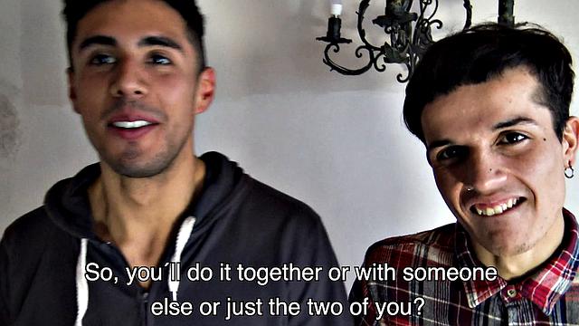 two latin studs go raw and share a wild threesome with the cameraman