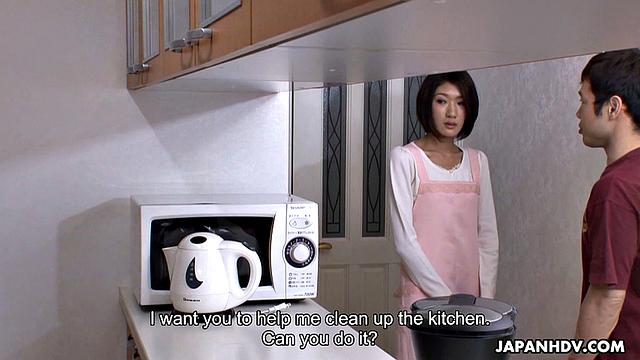 Slim cleaning lady enjoys a good fuck session