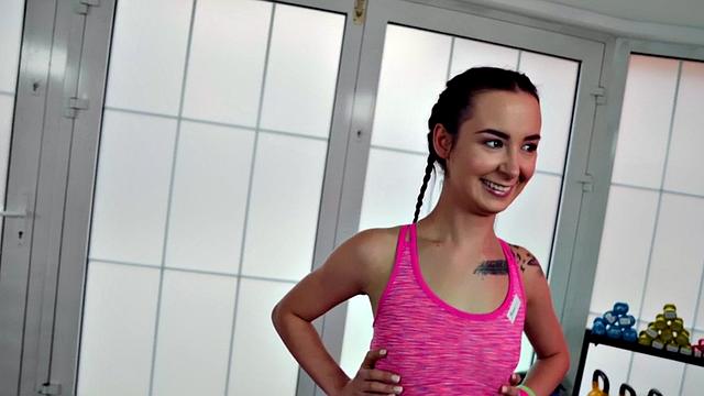 Sapphic gym coach seduces hairy beaver for tribbing session