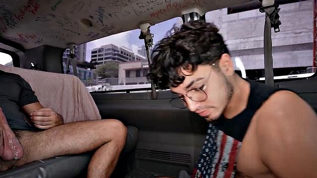 Picked up jock fucks gay stud on bus until facial