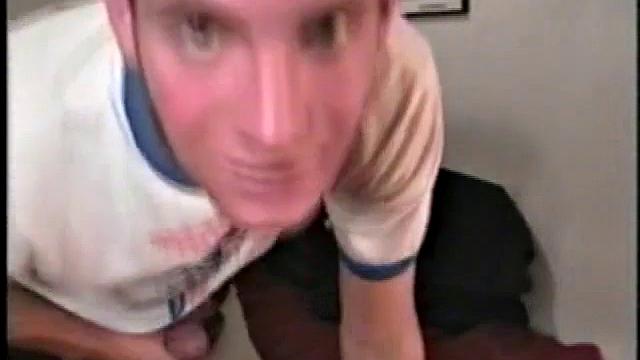 The curiosity between these two straight boys is intense, as they lie next to each other and jerk off. The little glances, nervous chit chat, and playful exchanges lead to a spectacular simultaneous cum shot.