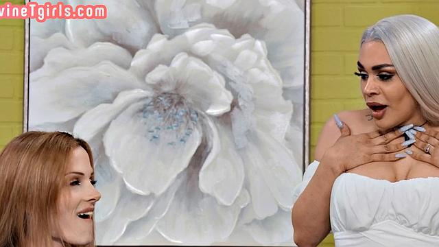 TS MILF barebacking Tgirl ass in her shop