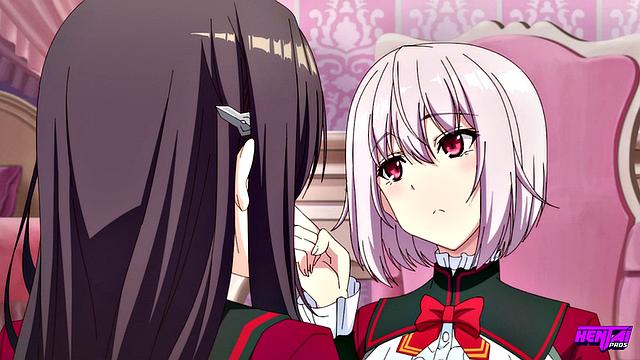 Орихимэ кайфует с переодетым телохранителем, жаркий секс и мощный оргазм в библиотеке.