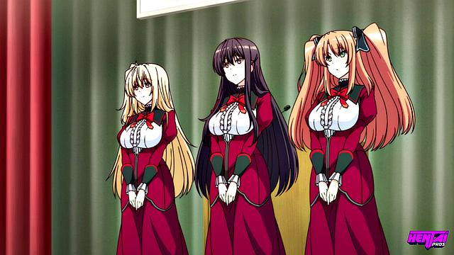 Орихимэ кайфует с переодетым телохранителем, жаркий секс и мощный оргазм в библиотеке.