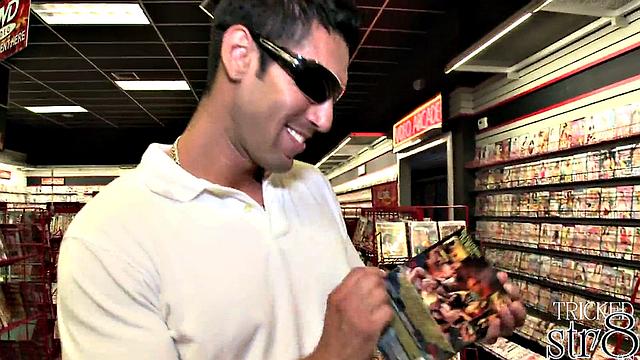 Handsome horny guy visits gay gloryhole