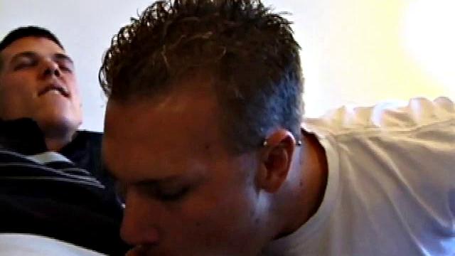 Matthew has his big dick out for a jerk off session, but quickly tucks it away when he hears Tye arrive. Then it's right back out when Tye offers to play.