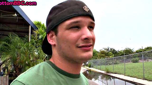 Ebony picked up thug assnailed outdoor by white