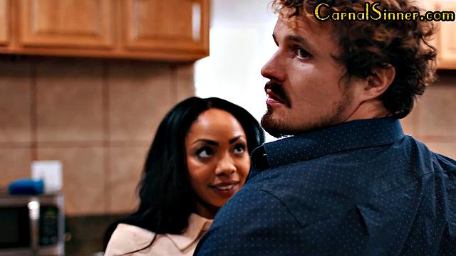 Stunning hairy ebony pussysmashed by Boyfriend