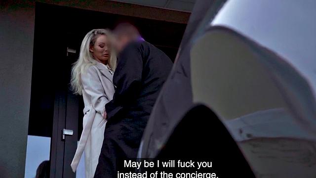 Stunning bigtitted babe in stockings throating priest