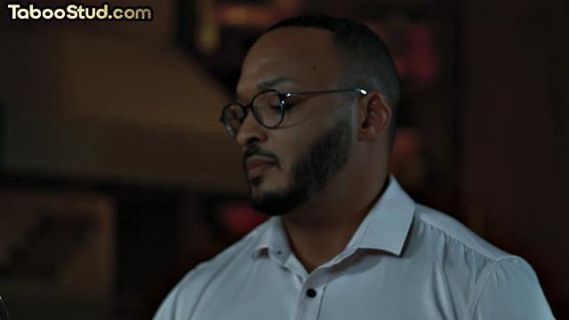 Naughty stud gets rimjob by muscled guy