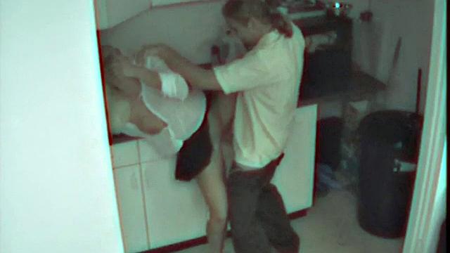 Staff caught in the kitchenette