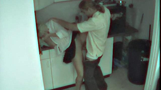 Staff caught in the kitchenette