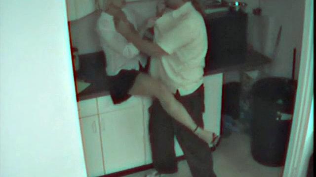 Staff caught in the kitchenette