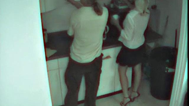 Staff caught in the kitchenette